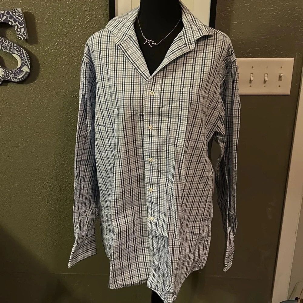 Blue Plaid Tommy Hilfiger Button Up